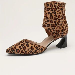 Leopard Print Ankle Heels
